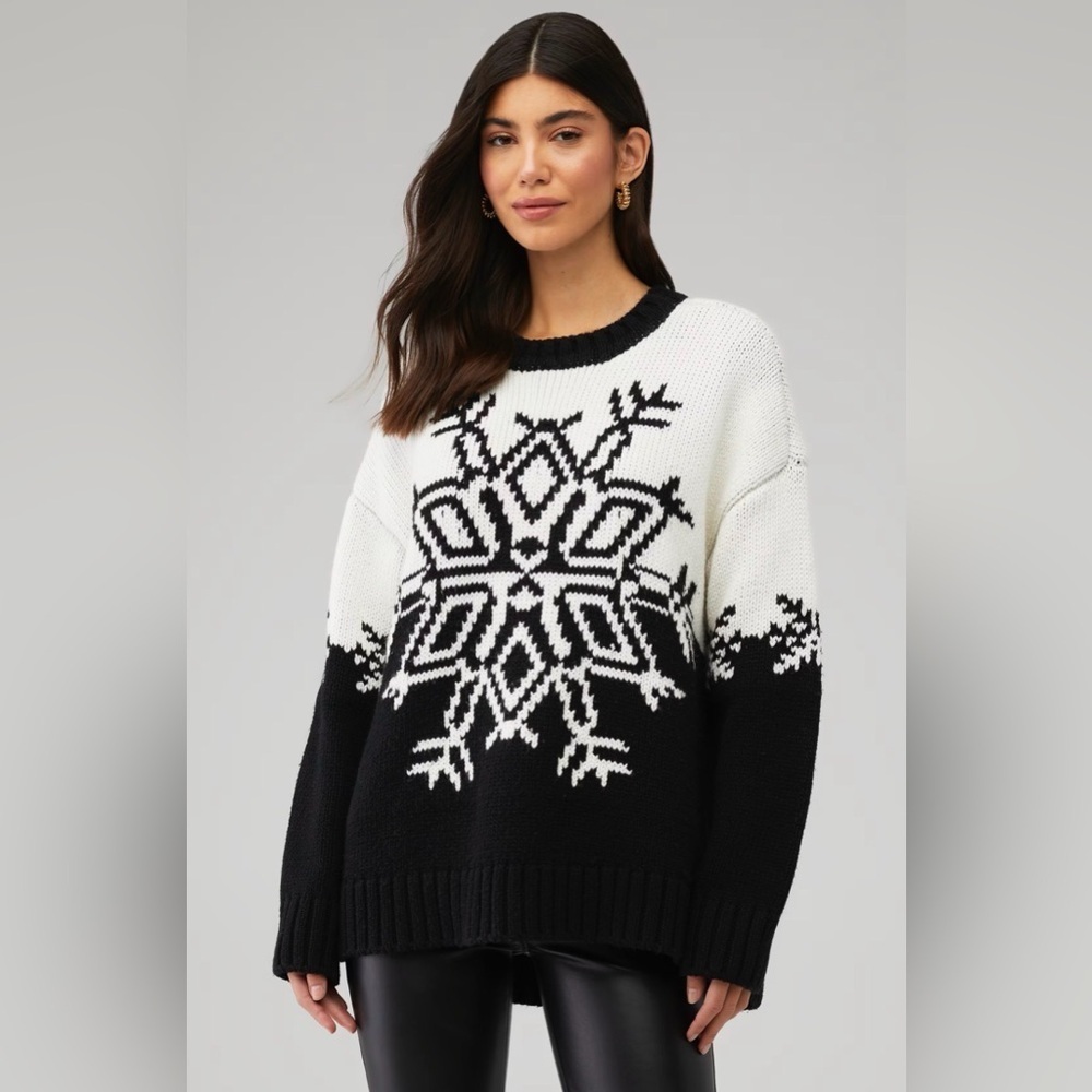 Show Me Your Mumu Stowe Sweater in Snowflake Knit Size XS